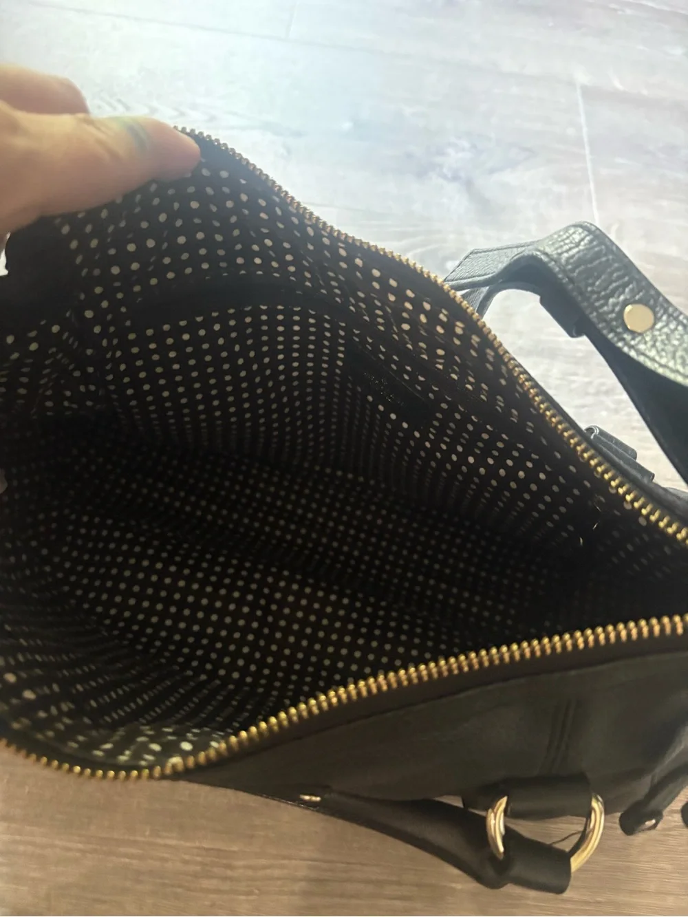 kate spade Black Pebbled Leather Shoulder Satchel